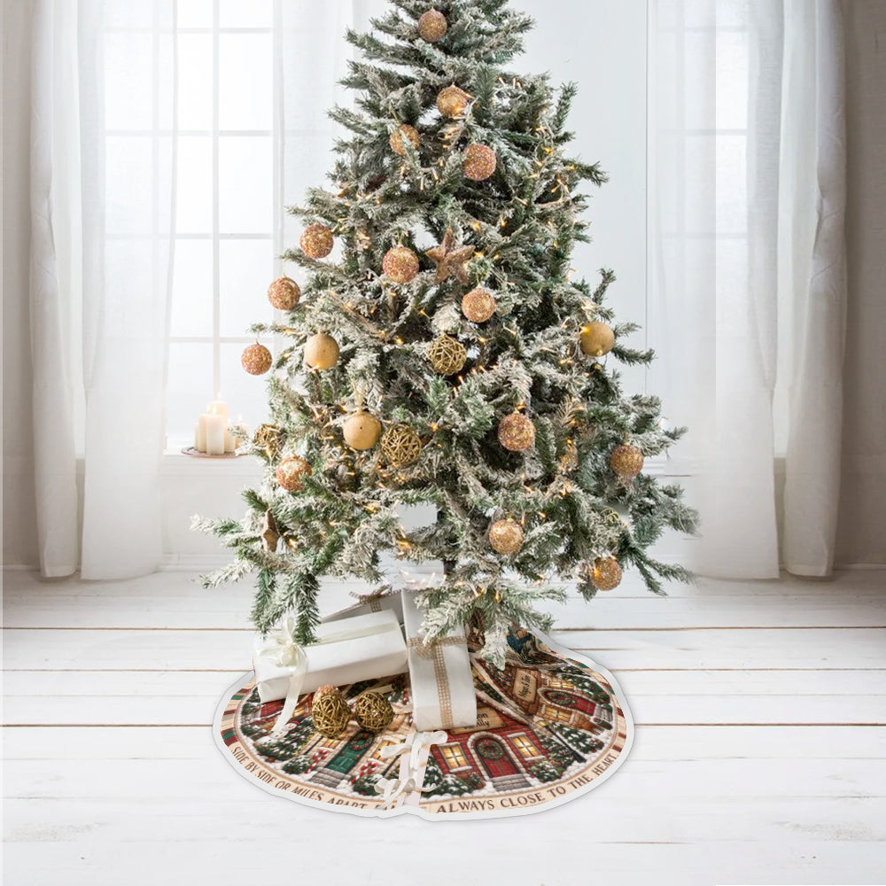 Side By Side Or Miles Apart, Family Is Always Close To The Heart - Personalized Family Tree Skirt