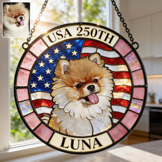 Personnalisé à partir de n'importe quelle photo - Attrape-soleil en verre 3D imprimé pour chien