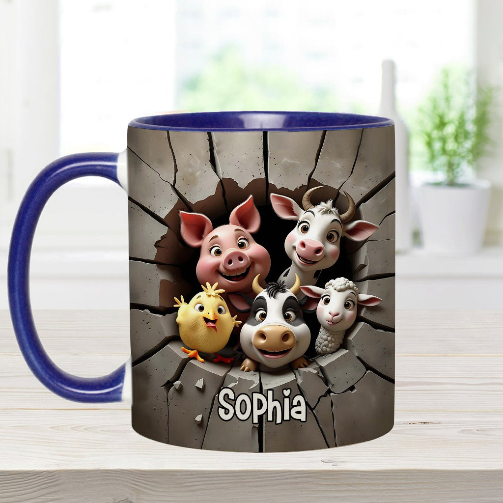 Vegan For The Animals - Personalized Veganism Accent Mug