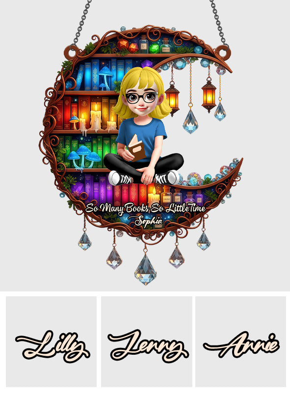 Juste un chapitre de plus - Attrape-soleil personnalisé à suspendre à la fenêtre, en forme de livre