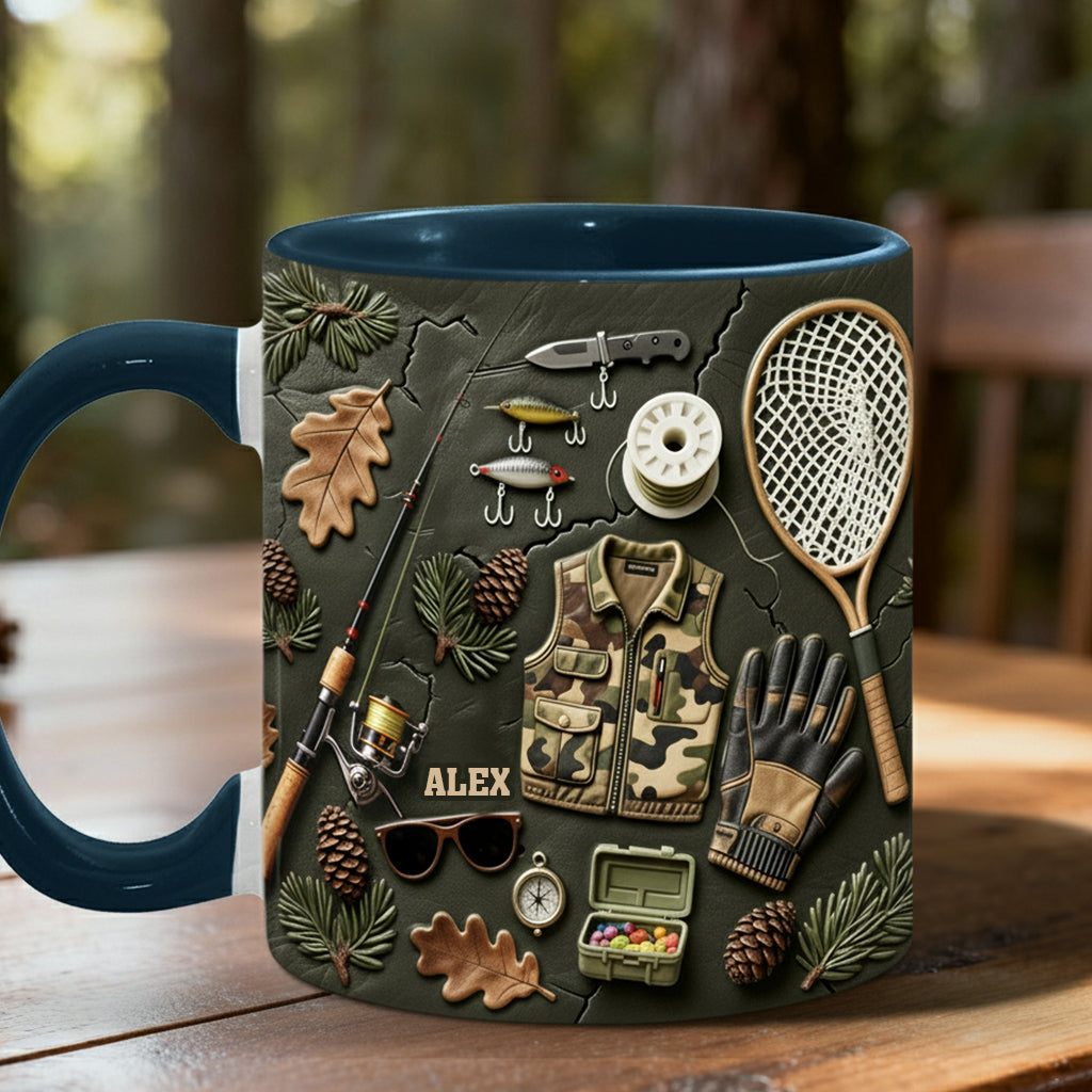 Mug personnalisé « Passionné de pêche »