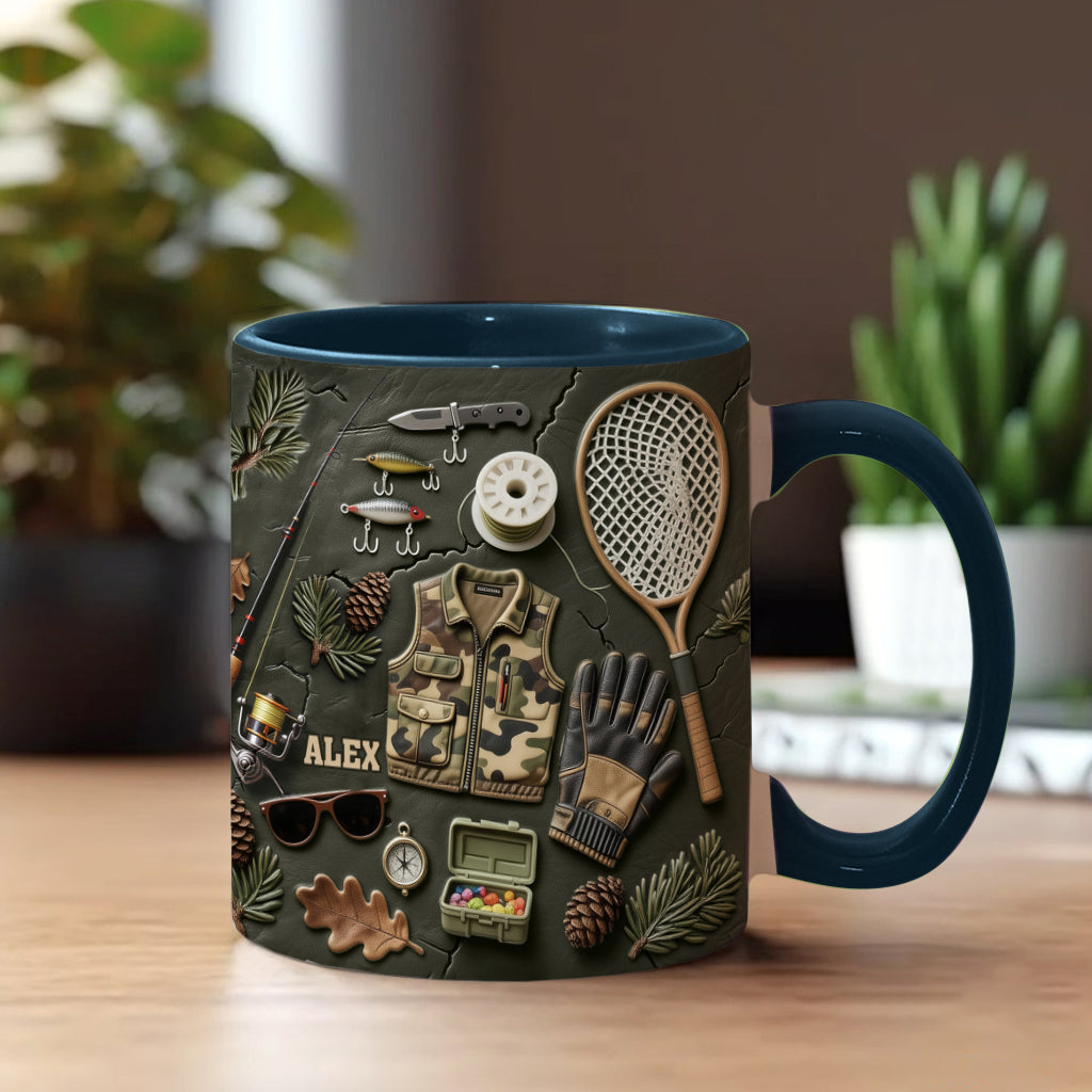 Mug personnalisé « Passionné de pêche »