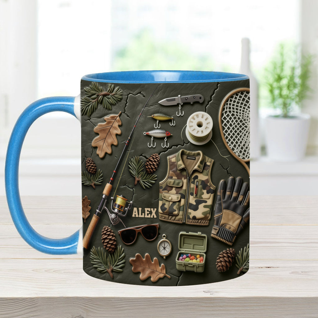 Mug personnalisé « Passionné de pêche »