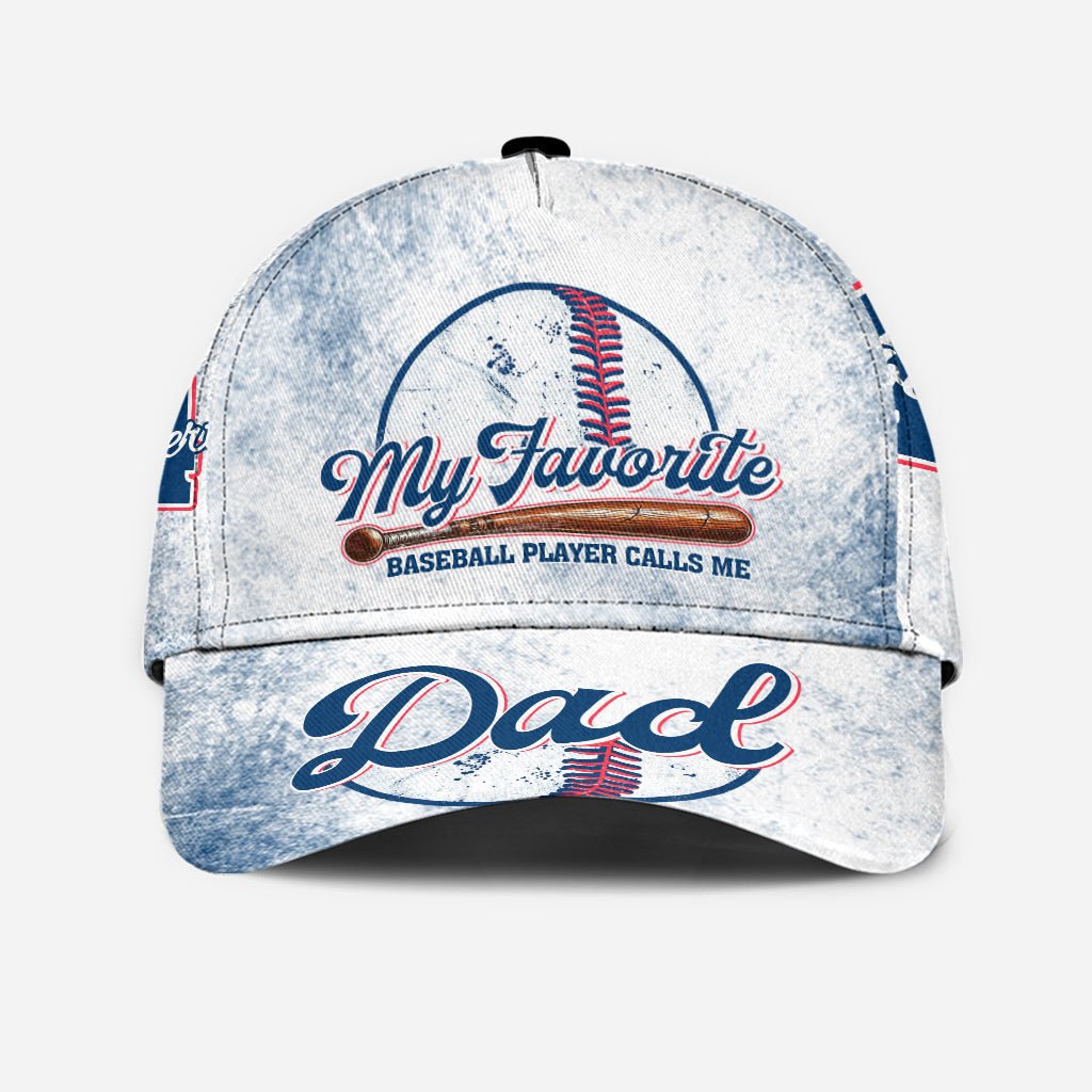 Casquette de baseball classique personnalisée « Papa fier de son joueur préféré »