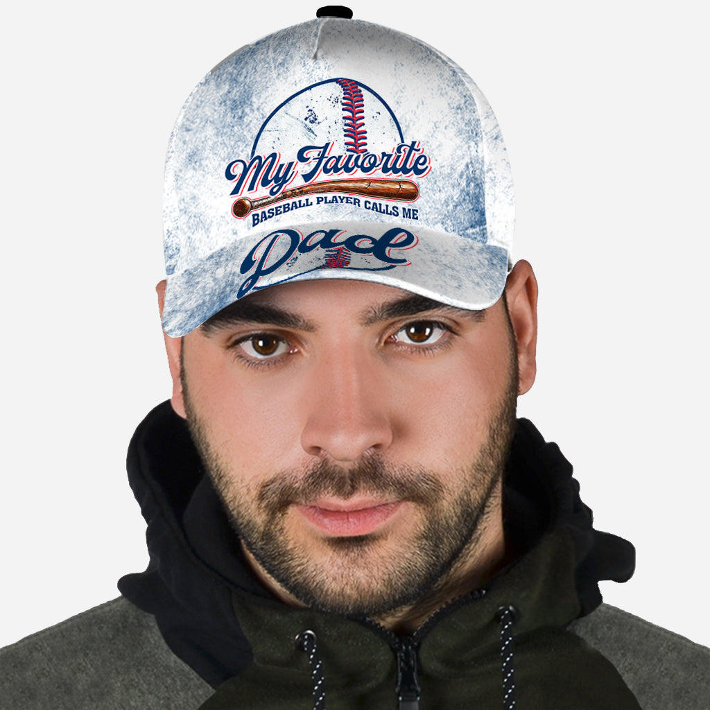 Casquette de baseball classique personnalisée « Papa fier de son joueur préféré »