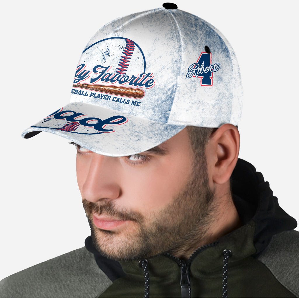 Casquette de baseball classique personnalisée « Papa fier de son joueur préféré »
