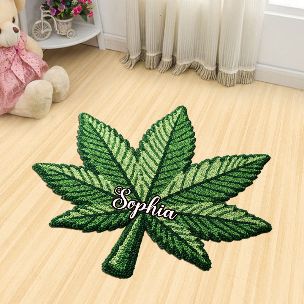 Feeling Dope - Personalized Weed Shaped Doormat/ Rug
