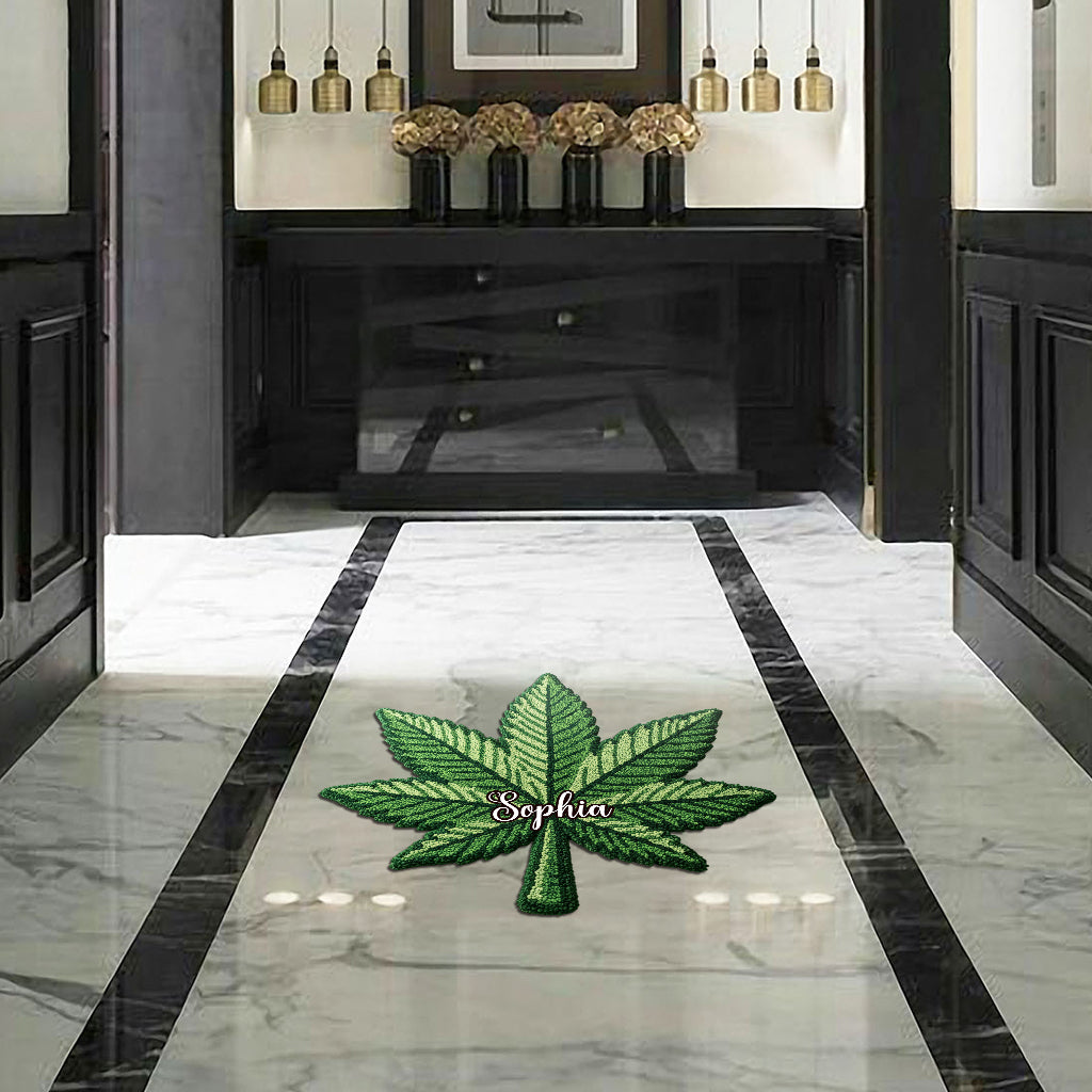 Feeling Dope - Personalized Weed Shaped Doormat/ Rug