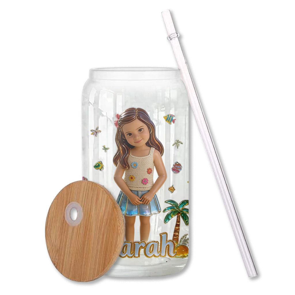 Bonjour Été - Verre Can Personnalisé pour Enfants