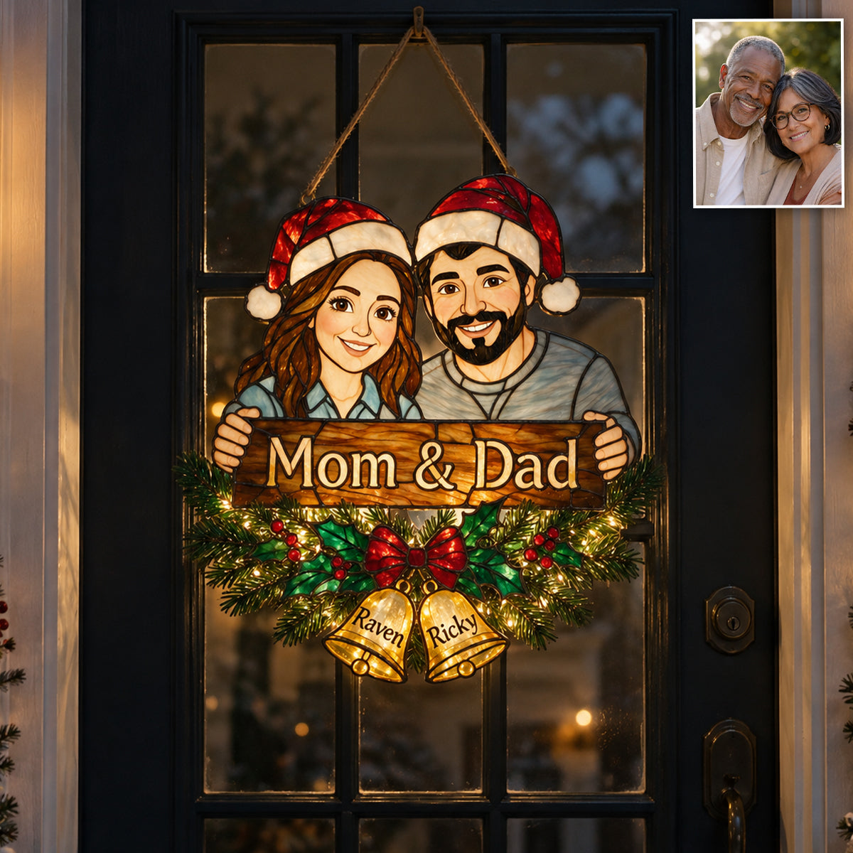 Bienvenue chez vous - Panneau en acrylique LED personnalisé pour Mamie