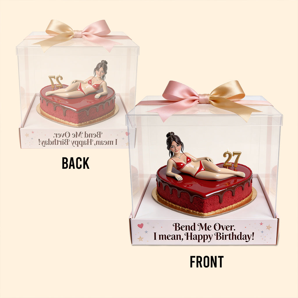 Birthday Cake - Personalized Spicy Couple Custom Shaped Acrylic Plaque