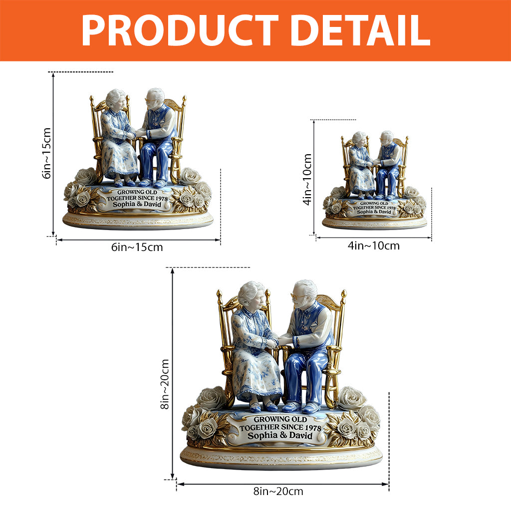 Vieillir ensemble - Plaque acrylique personnalisée pour couple