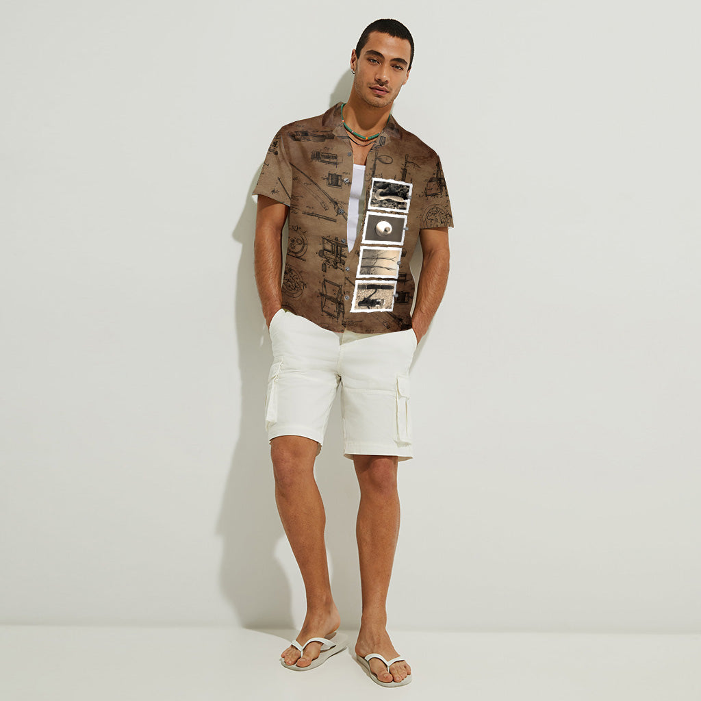 Chemise hawaïenne de golf personnalisée Vintage Golf - Nom personnalisé