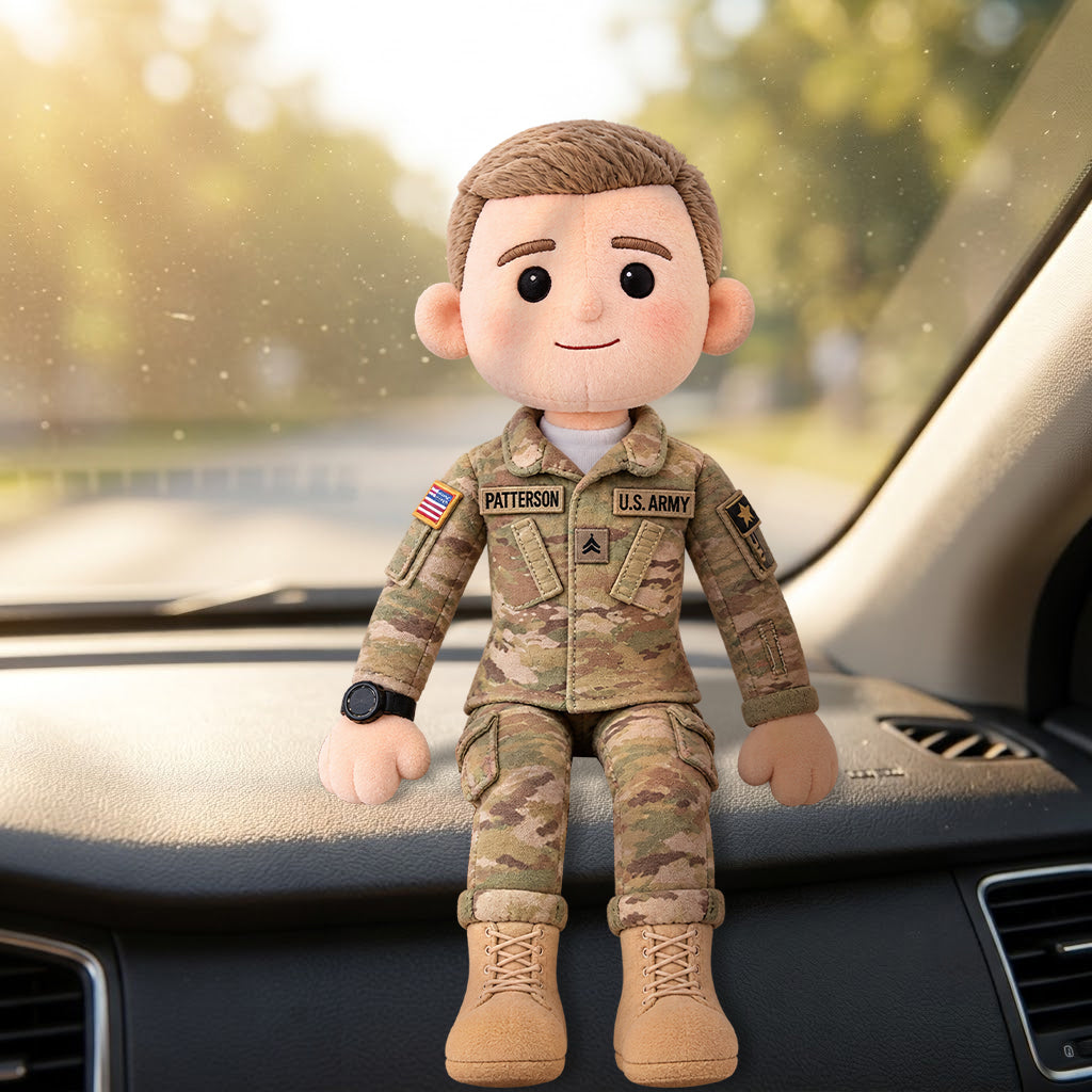 Custom Any Photo - Personalized Veteran Posable Plush Doll
