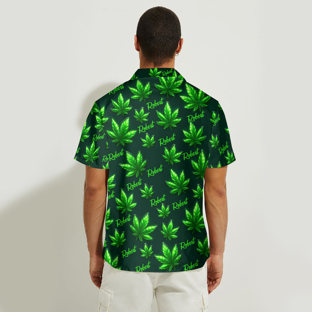 Défonçons-nous ! - Chemise hawaïenne personnalisée sur le thème du cannabis