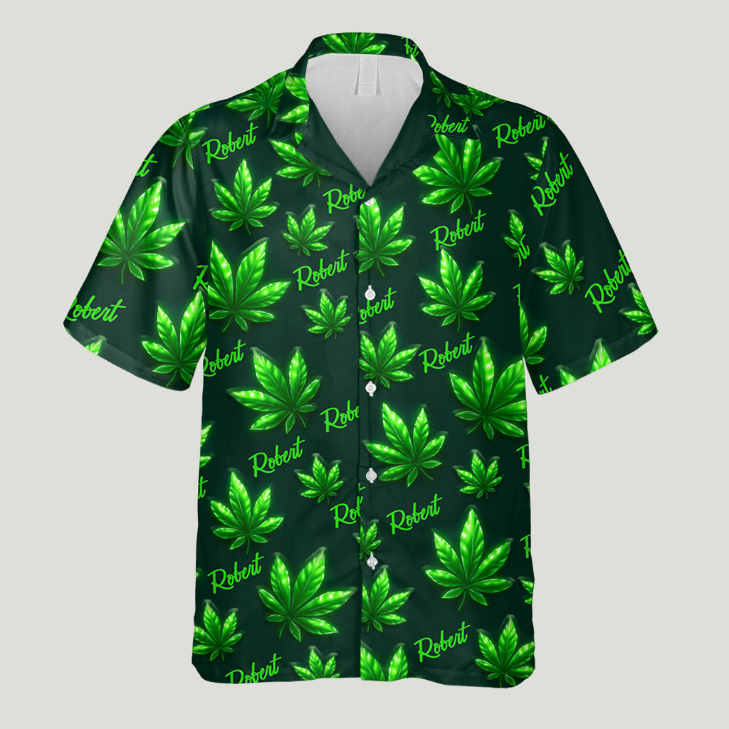 Défonçons-nous ! - Chemise hawaïenne personnalisée sur le thème du cannabis