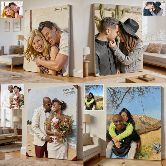 Je t'aime - Toile et Affiche Personnalisées pour Couples