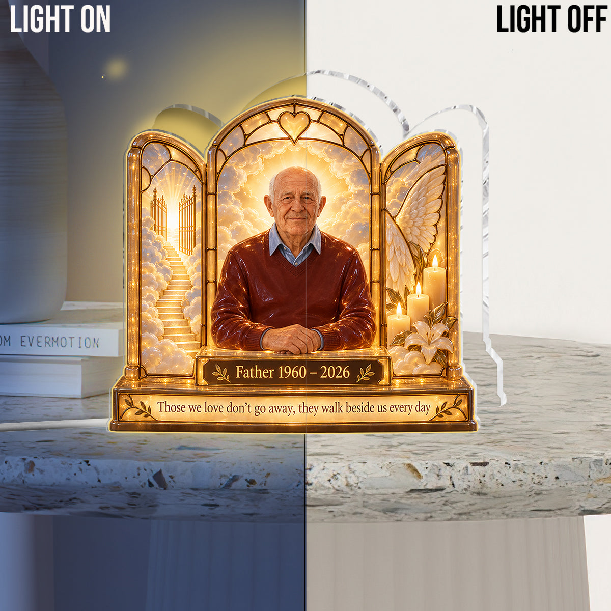 Personalized Memorial Gift, A Beautiful Keepsake to Honor a Loved One - Personalized Memorial Acrylic LED Night Light
