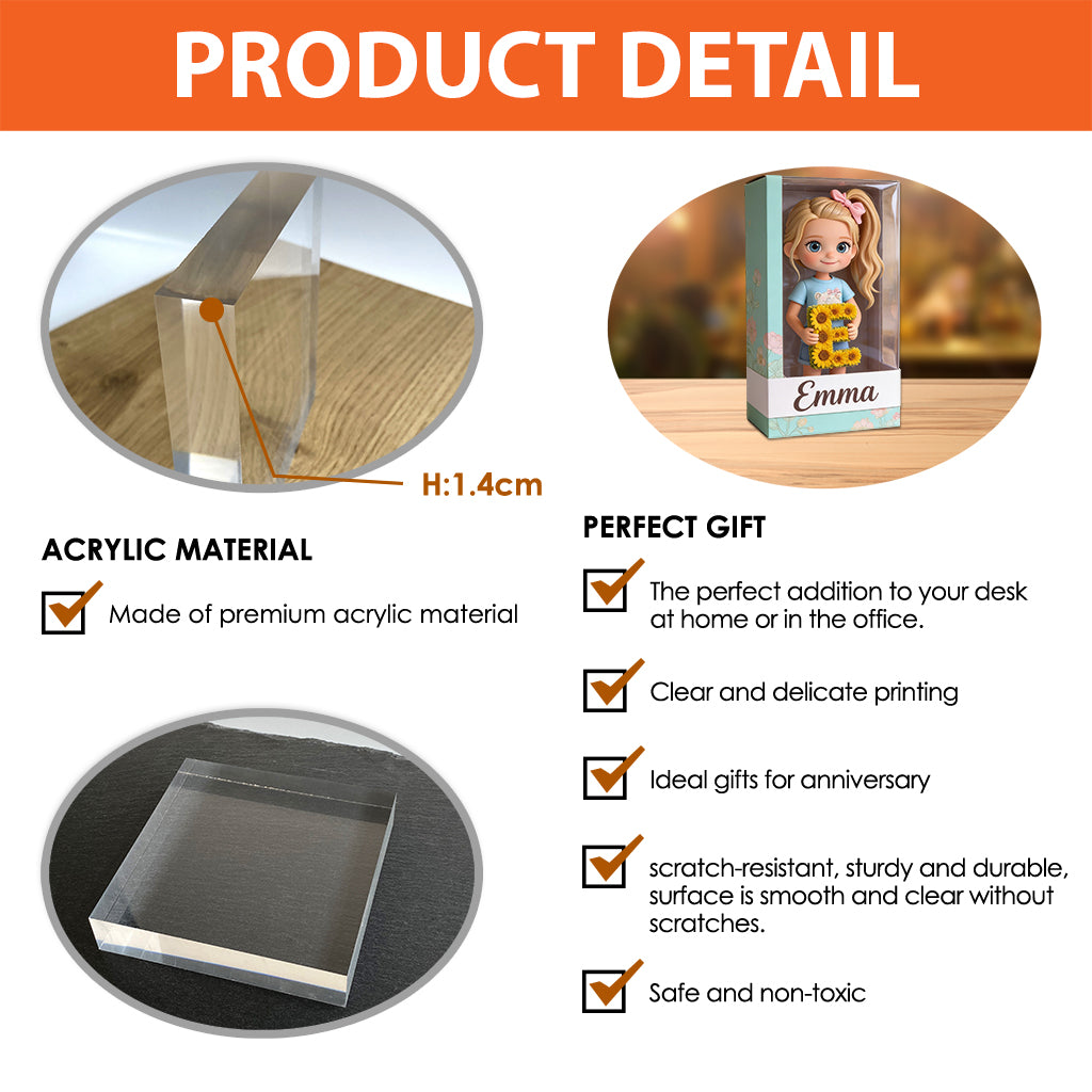 Custom Any Photo Easter Peep - Personalized Kid Custom Shaped Acrylic Plaque