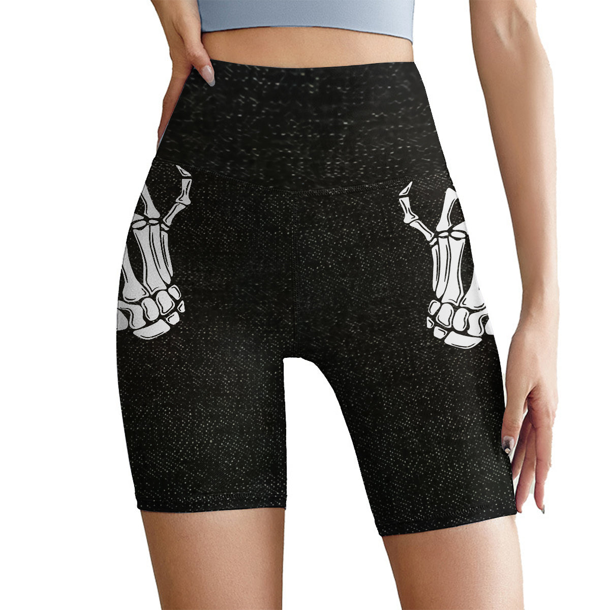 Cadeau amusant pour elle - Short cycliste taille haute personnalisé pour couple