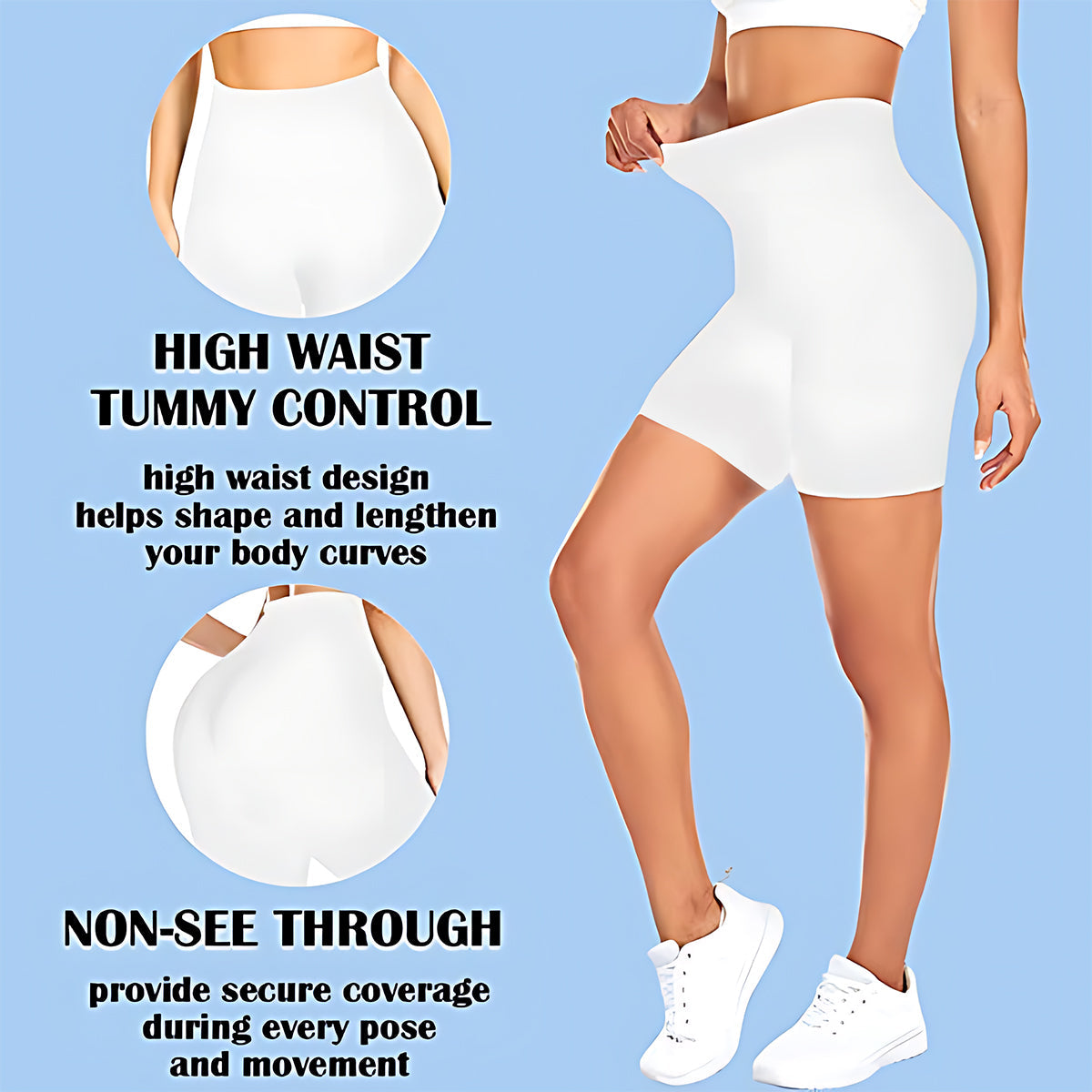 Cadeau amusant pour elle - Short cycliste taille haute personnalisé pour couple