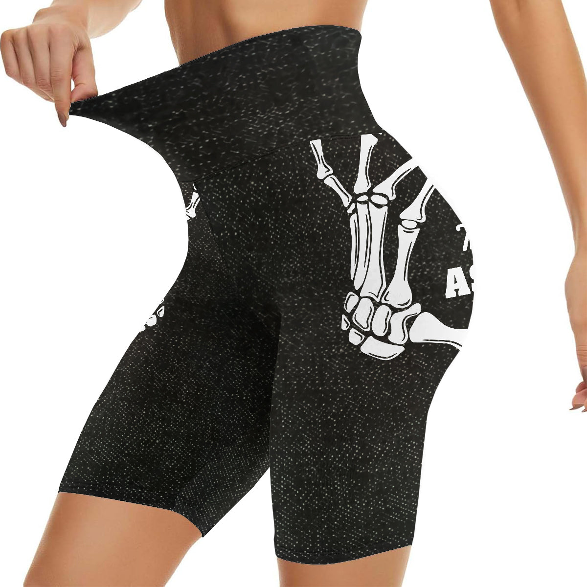 Cadeau amusant pour elle - Short cycliste taille haute personnalisé pour couple