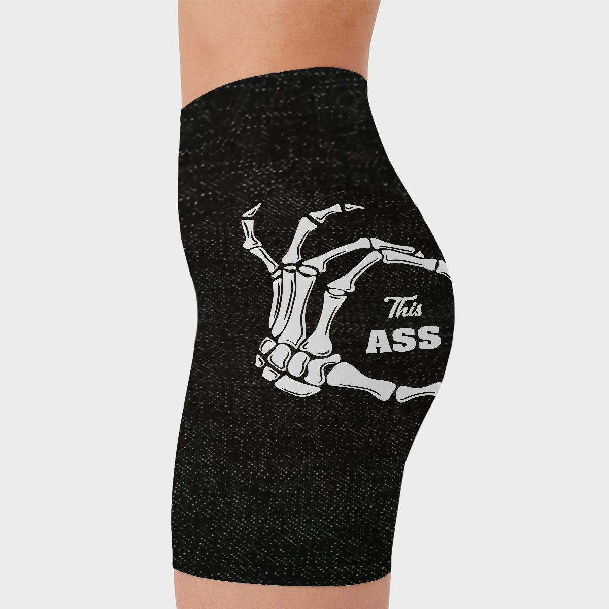 Cadeau amusant pour elle - Short cycliste taille haute personnalisé pour couple