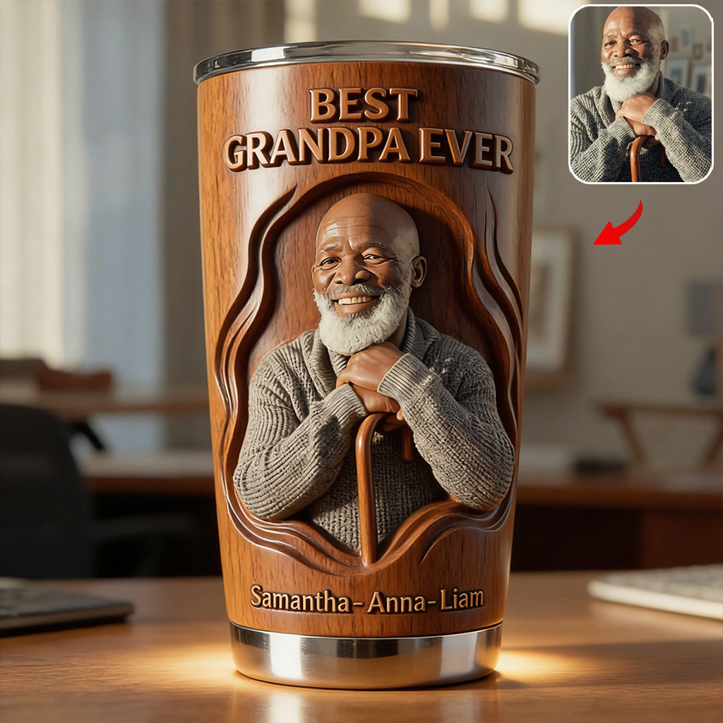 Tasse Personnalisée Papa Photo - Tumbler Personnalisé Papi