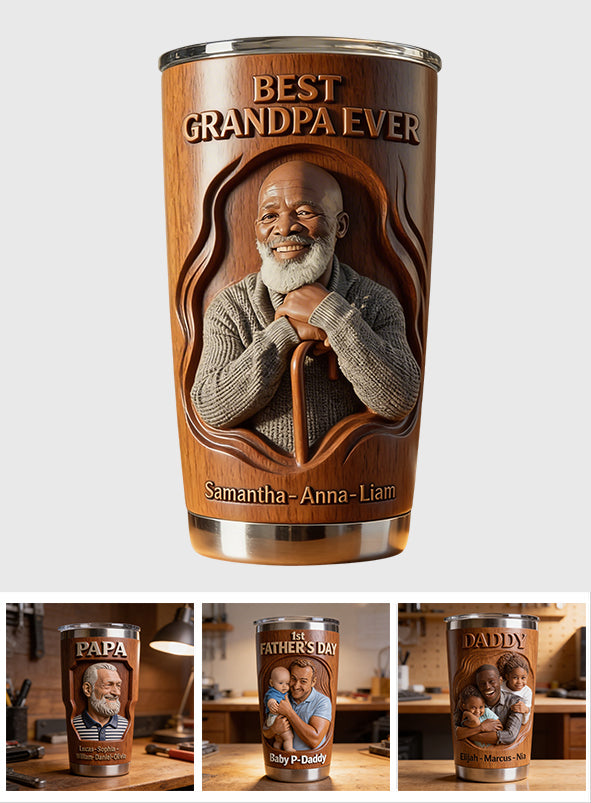 Tasse Personnalisée Papa Photo - Tumbler Personnalisé Papi