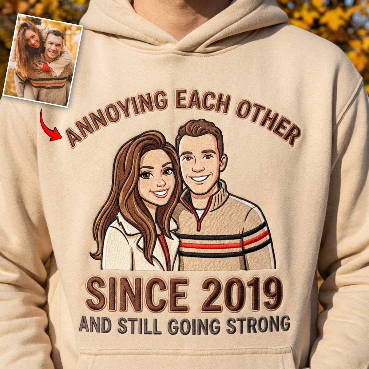 Cadeau pour couple - T-shirt personnalisé pour couple