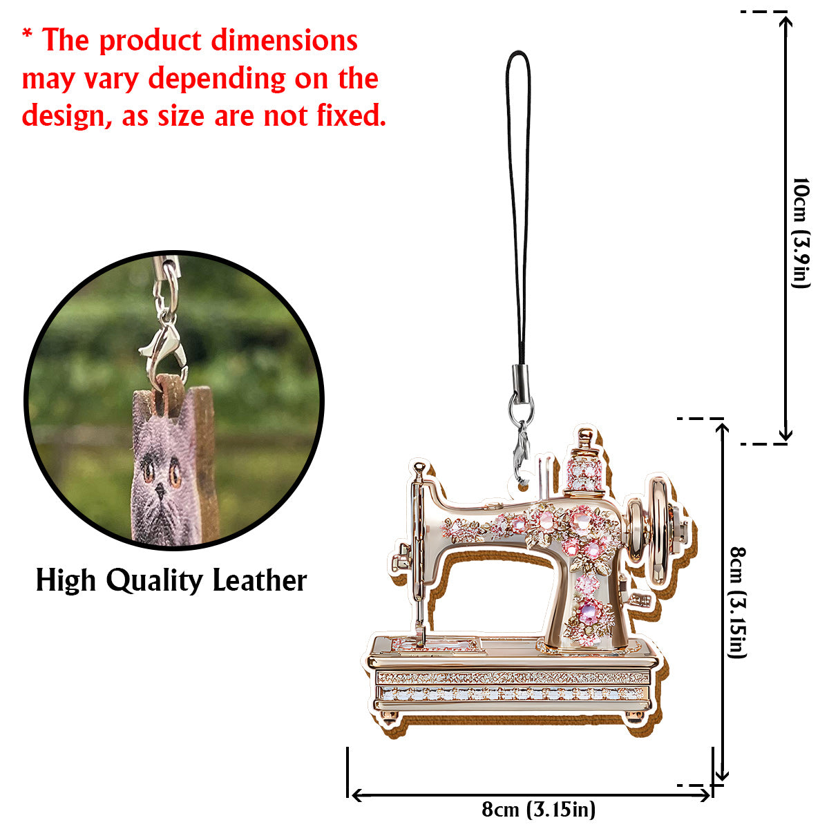 Magnifique machine à coudre - Étui portefeuille personnalisé pour téléphone