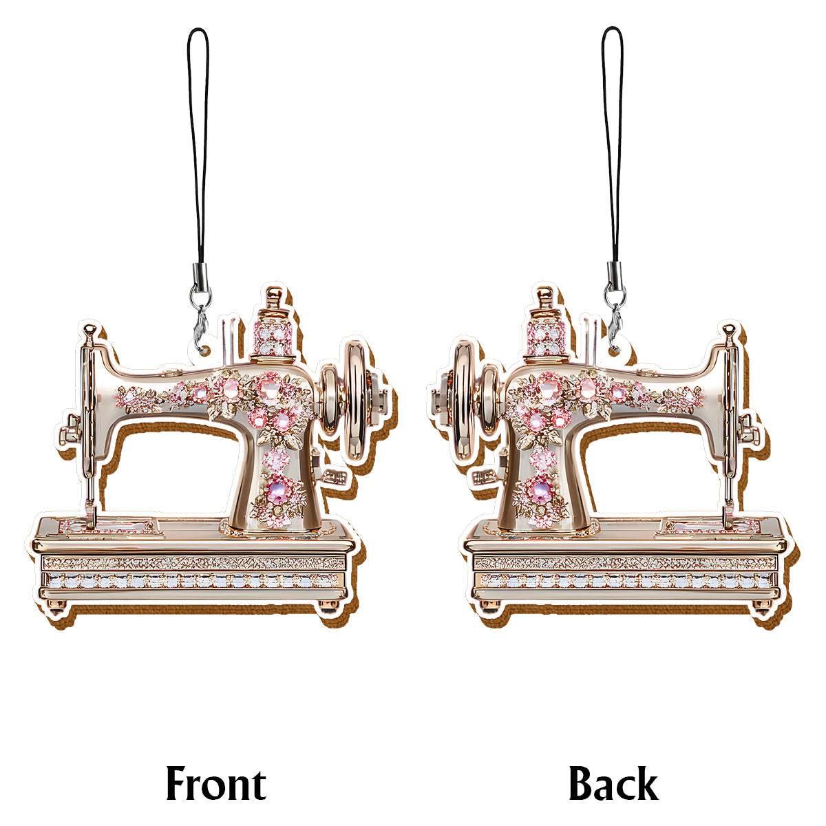 Magnifique machine à coudre - Étui portefeuille personnalisé pour téléphone