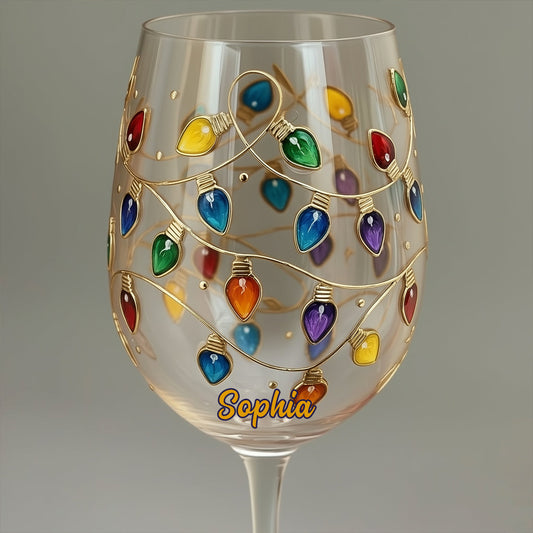 Toast To Family, Love, And Timeless Holiday Memories - Personalized Family Wine Glass With Long Stem