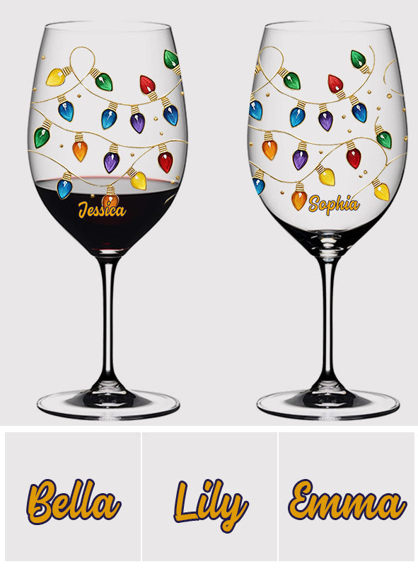 Toast To Family, Love, And Timeless Holiday Memories - Personalized Family Wine Glass With Long Stem