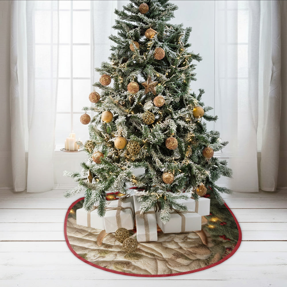 Jupe de sapin personnalisée en forme de vache des Highlands - Noël avec vache des Highlands