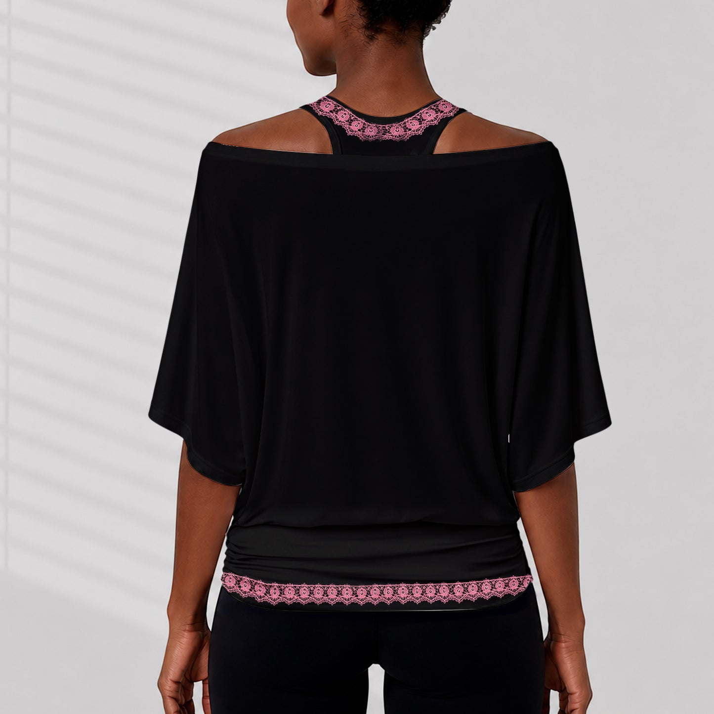 Breast Cancer Awareness - Personalized Breast Cancer Awareness Off-Shoulder Top Set