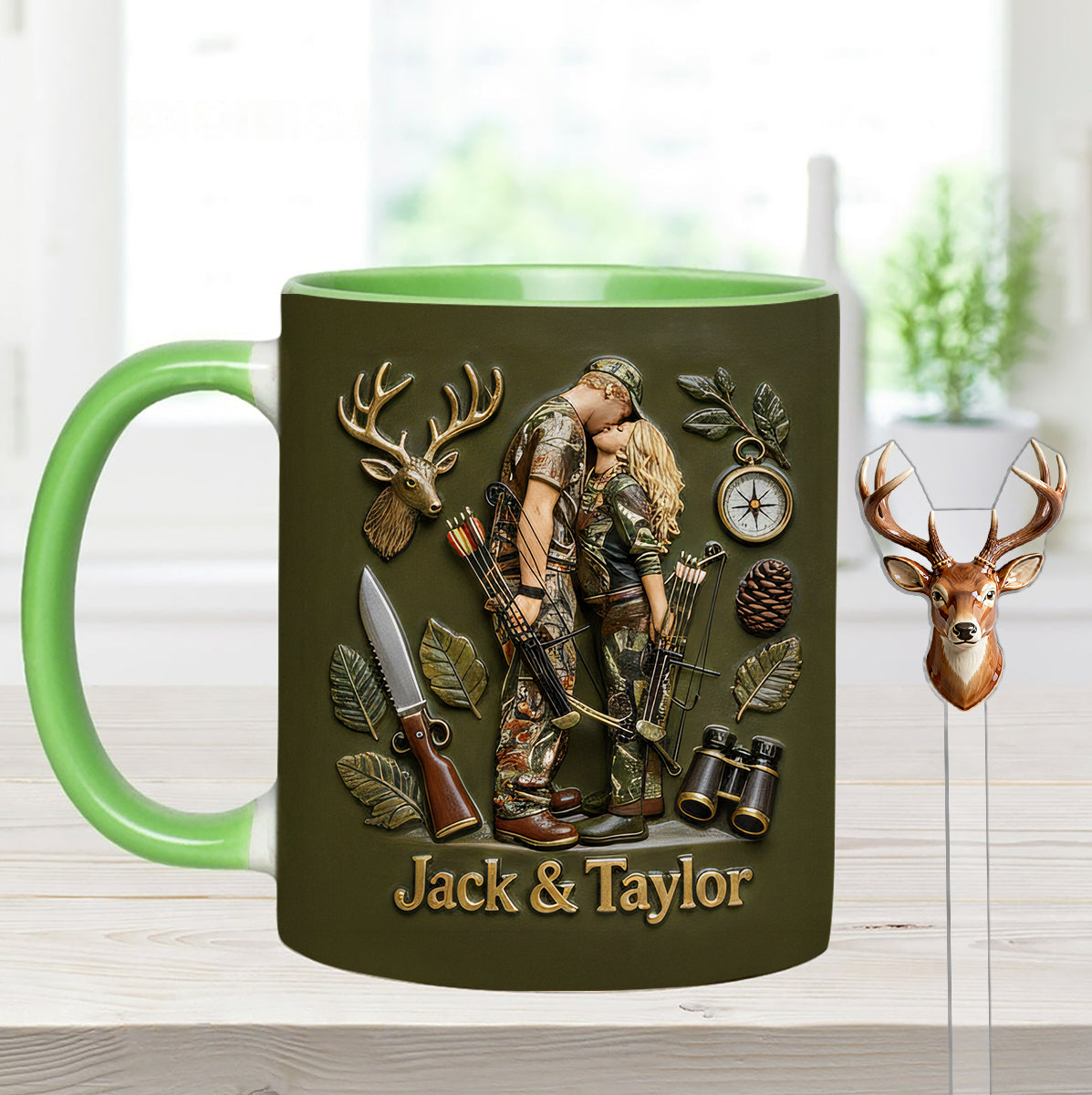 Mug personnalisé à partir de n'importe quelle photo - Coffret de chasse avec agitateurs en acrylique