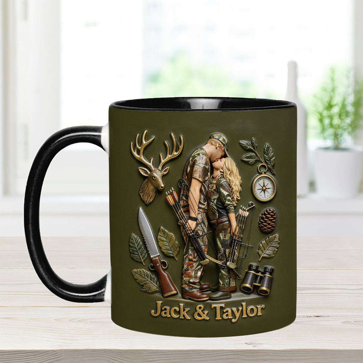 Mug personnalisé à partir de n'importe quelle photo - Coffret de chasse avec agitateurs en acrylique
