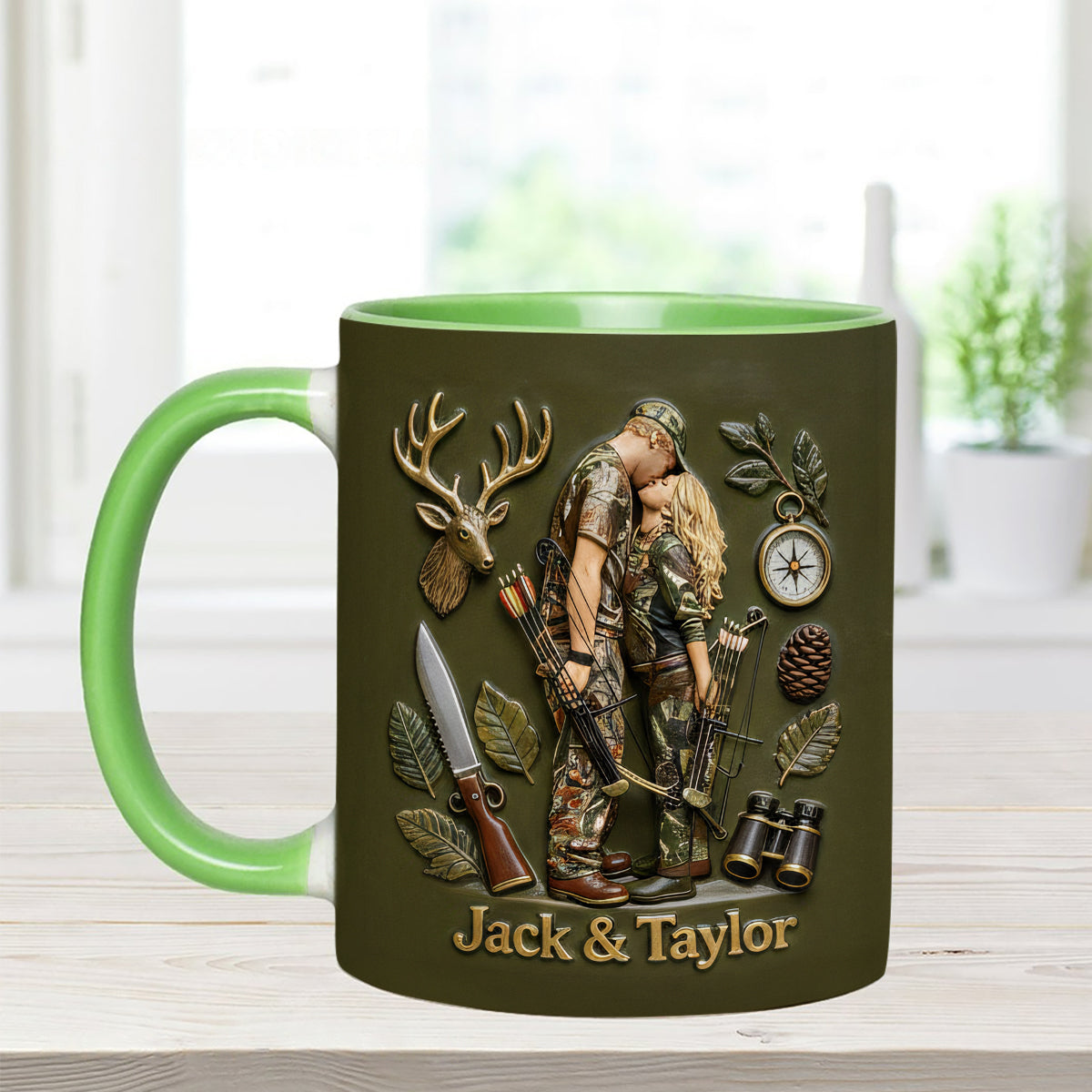 Mug personnalisé à partir de n'importe quelle photo - Coffret de chasse avec agitateurs en acrylique
