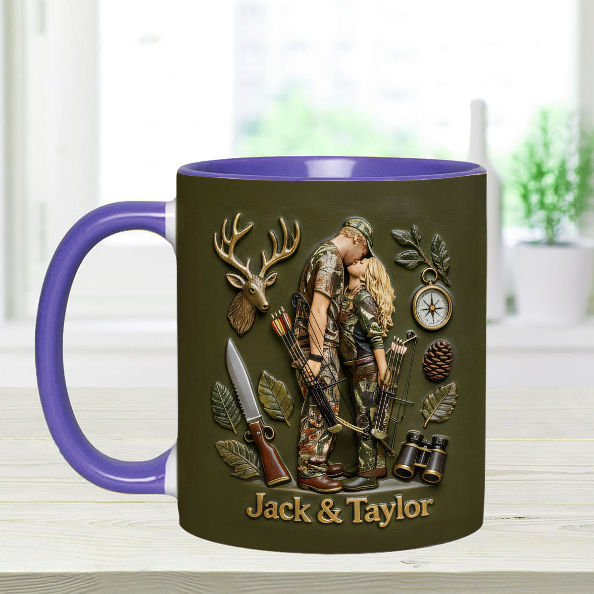 Mug personnalisé à partir de n'importe quelle photo - Coffret de chasse avec agitateurs en acrylique