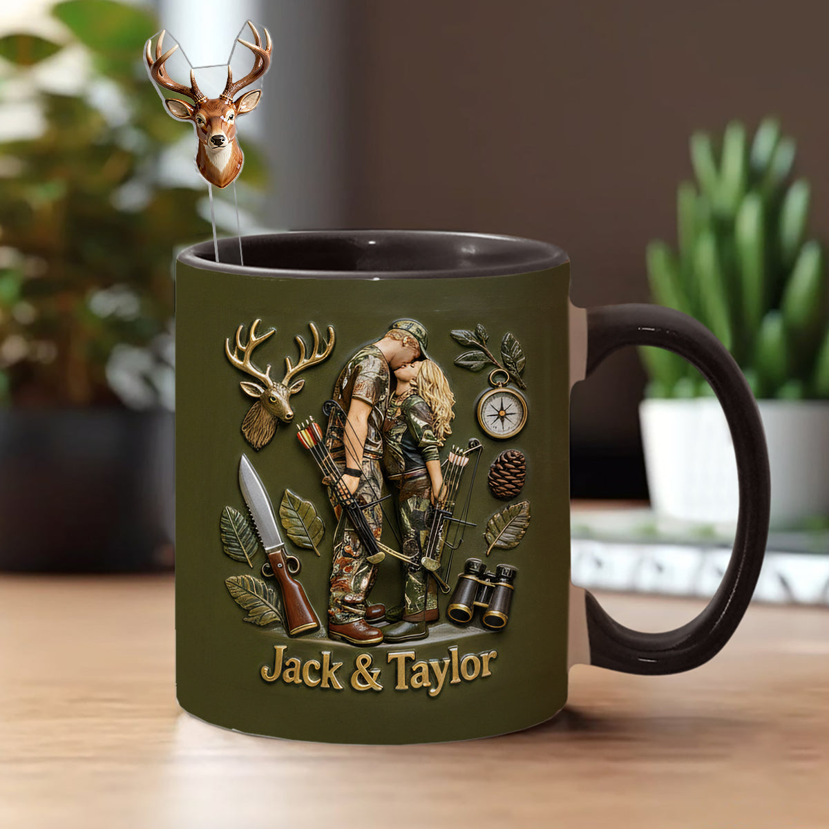 Mug personnalisé à partir de n'importe quelle photo - Coffret de chasse avec agitateurs en acrylique