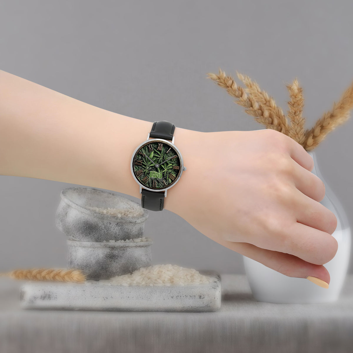 High Life - Montre-bracelet personnalisée pour les amateurs de cannabis