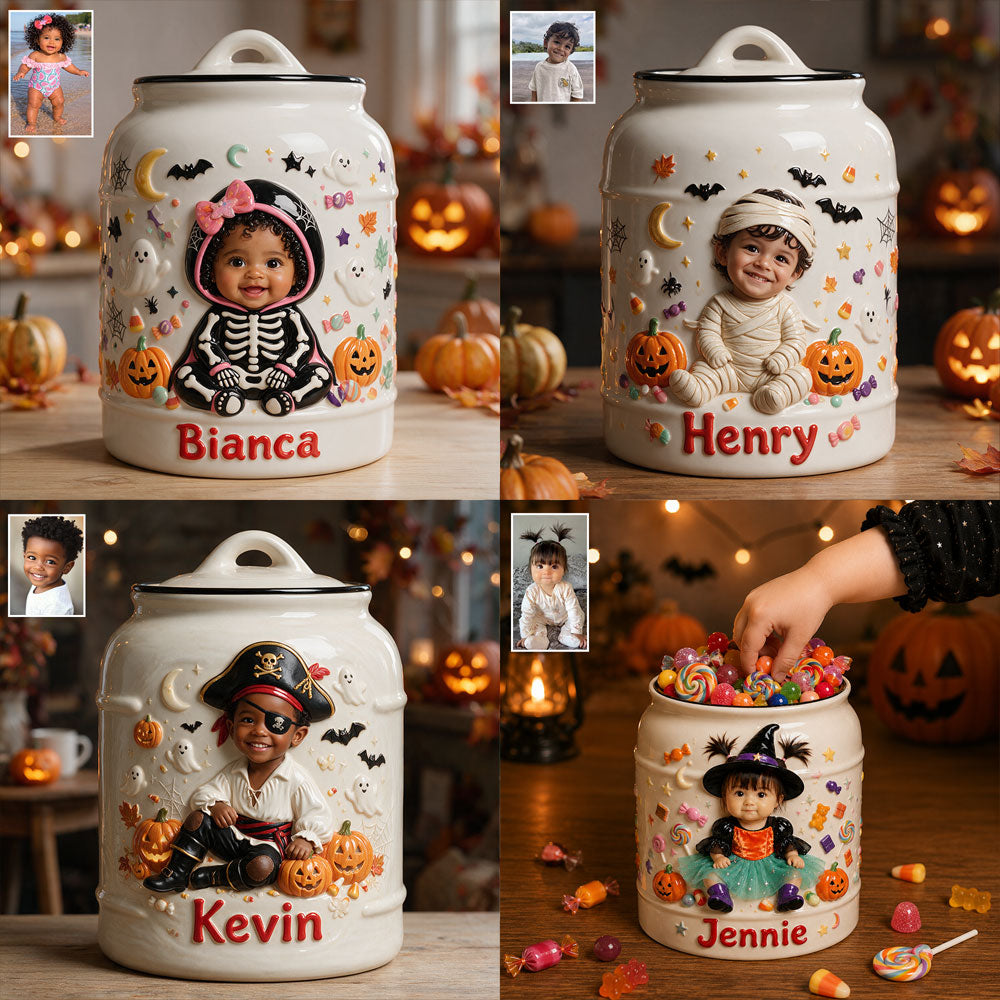 Trick Or Treat - Personalized Kid Cookie Jar