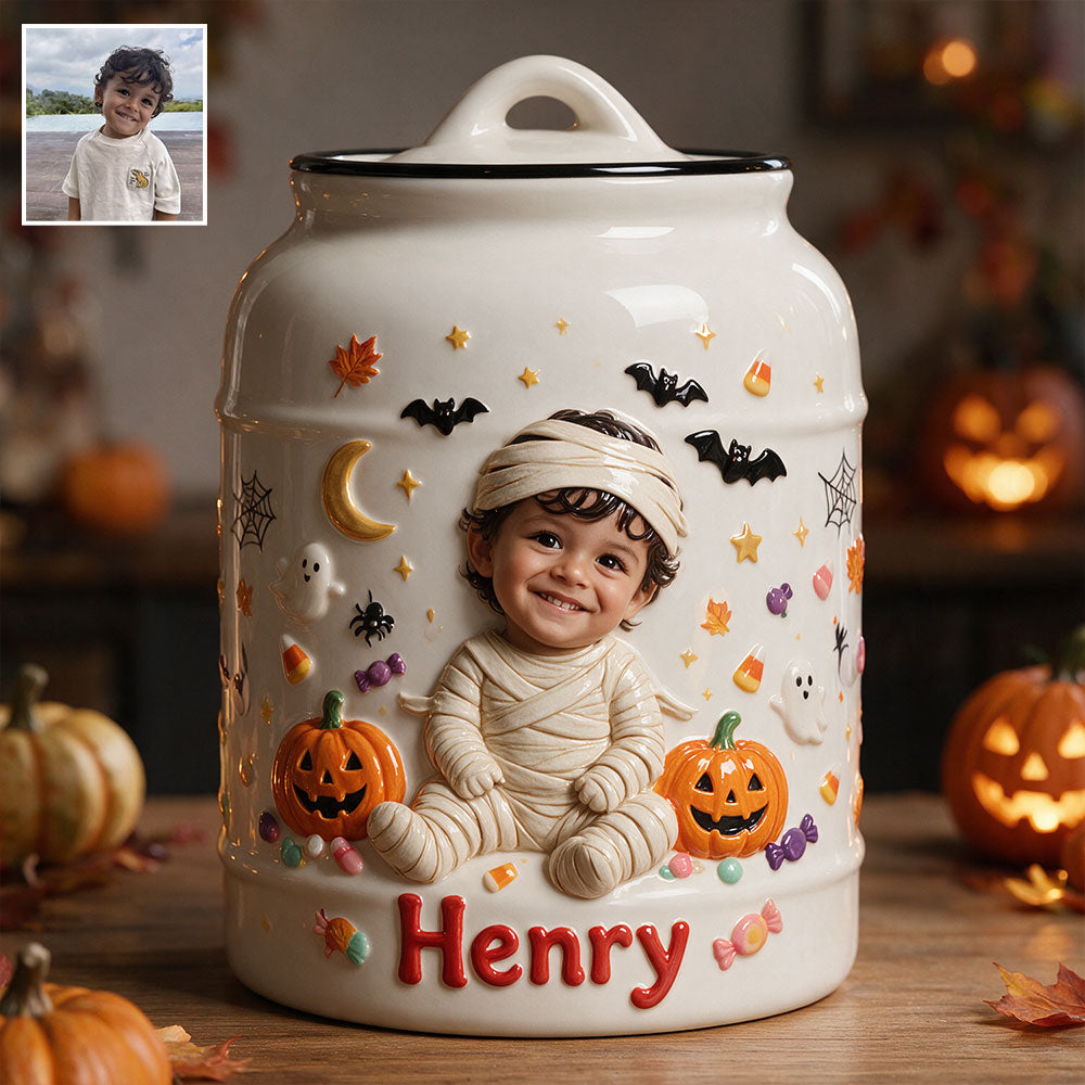 Trick Or Treat - Personalized Kid Cookie Jar