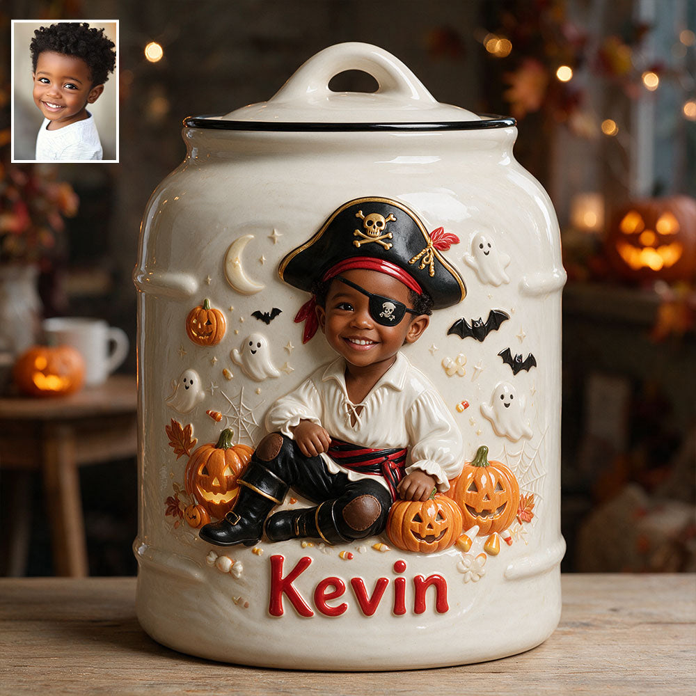 Trick Or Treat - Personalized Kid Cookie Jar