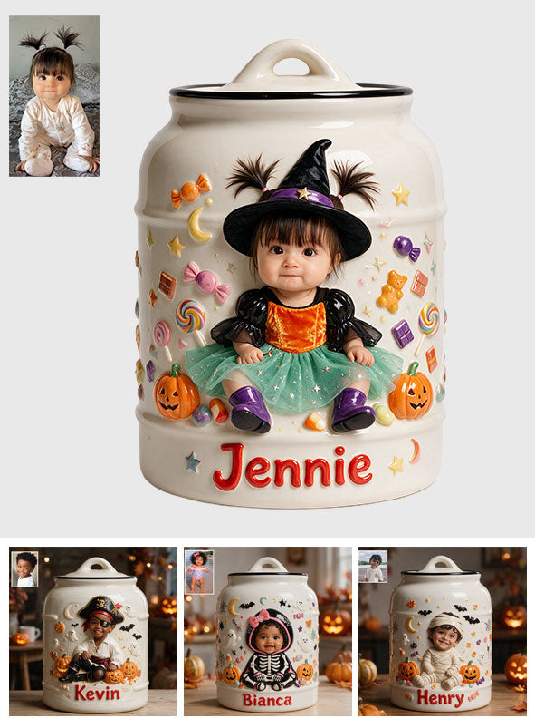 Trick Or Treat - Personalized Kid Cookie Jar