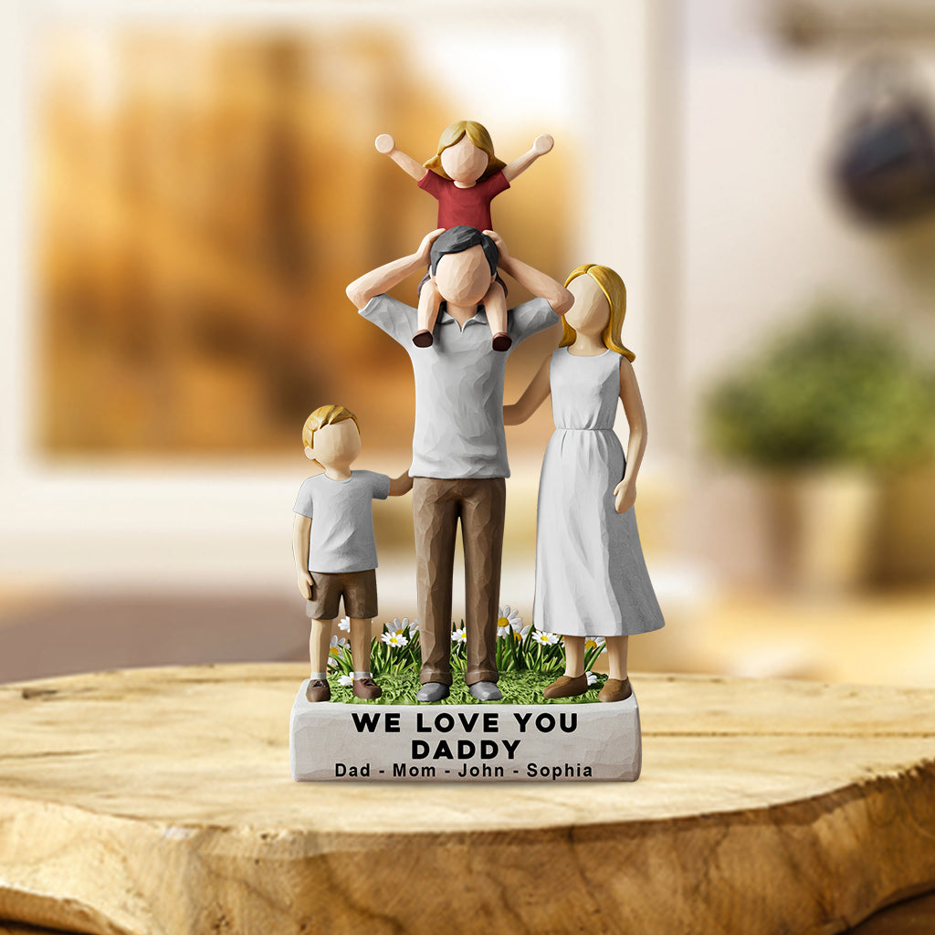 We Love You Dad - Personalized Father Custom Shaped Acrylic Plaque