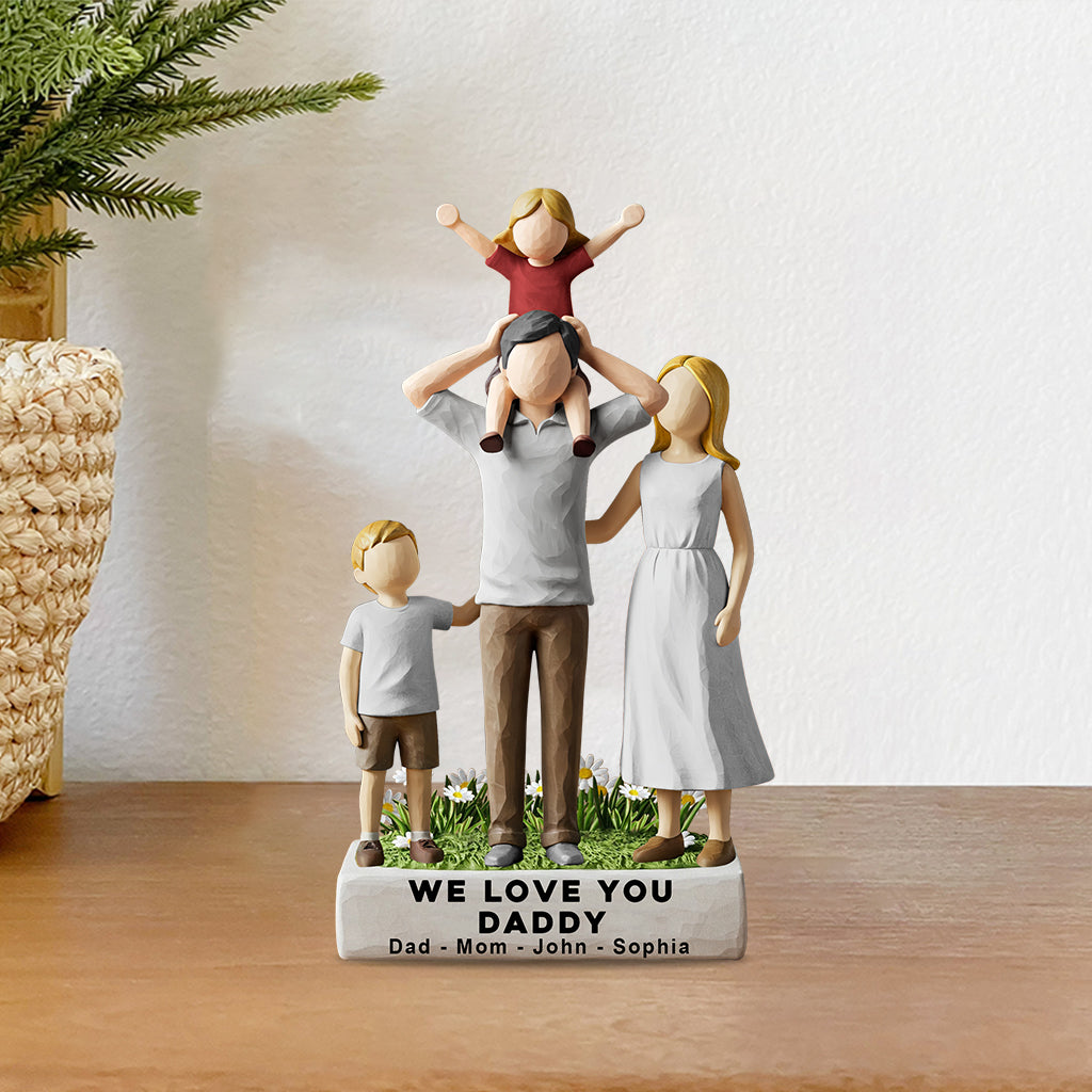 We Love You Dad - Personalized Father Custom Shaped Acrylic Plaque