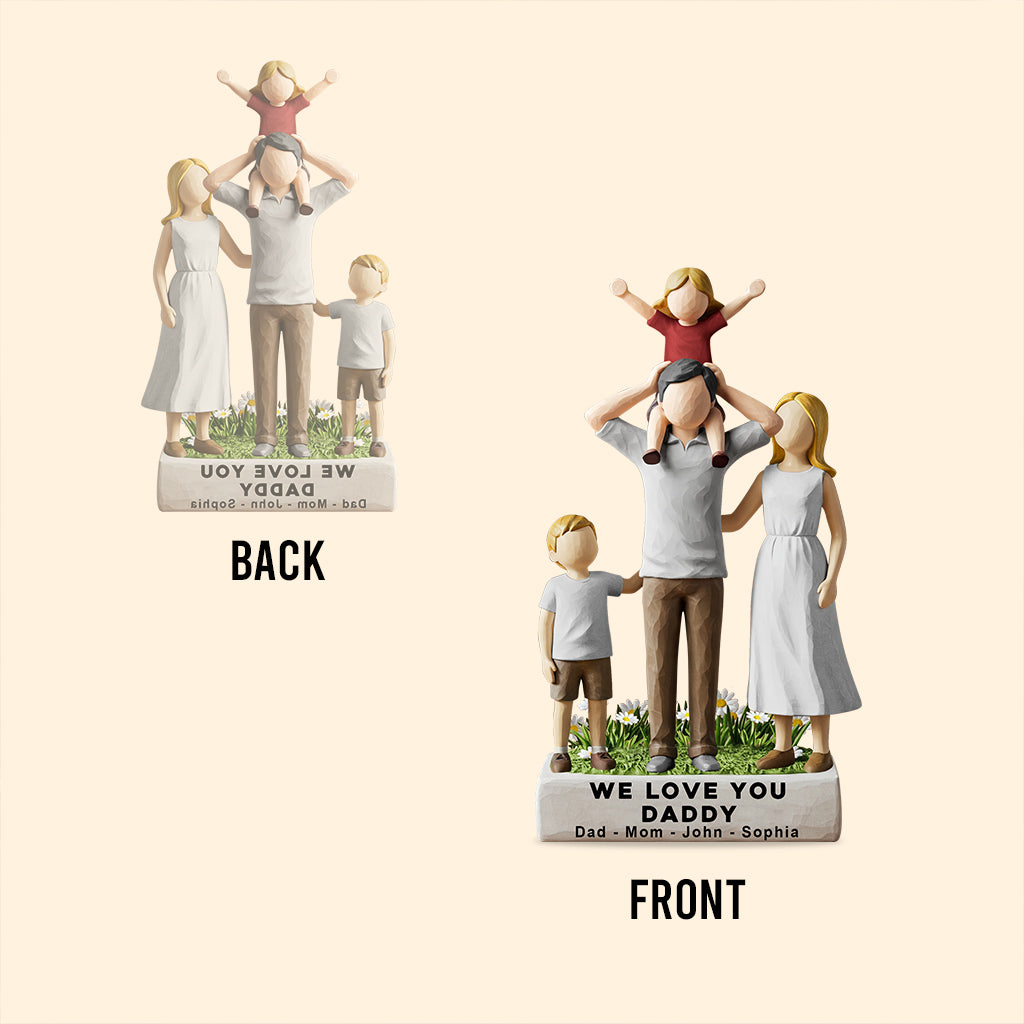 We Love You Dad - Personalized Father Custom Shaped Acrylic Plaque