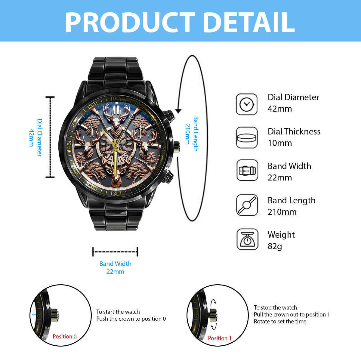 Montre de chasse personnalisée « Love Hunting »